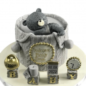 Торт на годик с метрикой TGM0013594