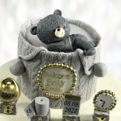 Торт метрика на первый год TMPG013594 фото и оформление торта