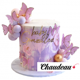 Торт с бабочками и шариками TBSH013555