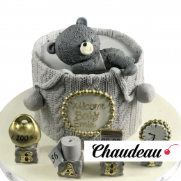 Торт на годик с метрикой TGM0013594 Торт на годик с метрикой TGM0013594