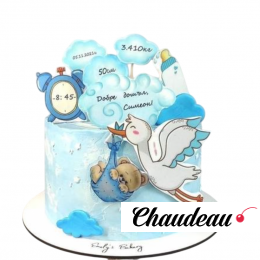 Торт с аистом и метрикой TAM0013516 Торт с аистом и метрикой TAM0013516