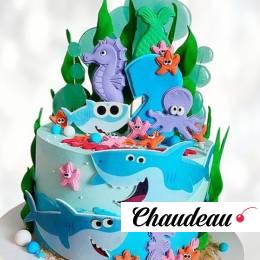 Торт акулы Baby Shark TABS0013520 фото и оформление торта