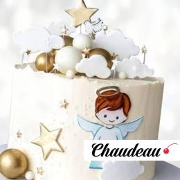 Торт с ангелочком на крестины TAK00013535 фото и оформление торта