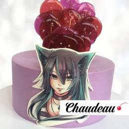 Торт аниме-кошка TA00013541 фото и оформление торта