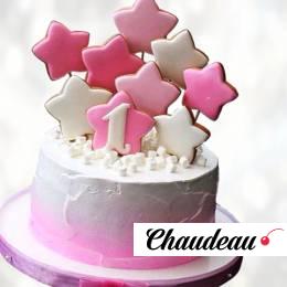 Торт на 1 год с пряниками-звездами T1GP0013560 фото и оформление торта