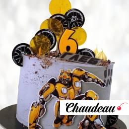 Торт робот Бамблби на 6 лет TRB6013566 фото и оформление торта
