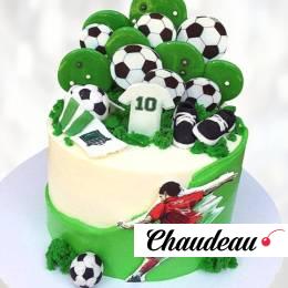 Торт юному футболисту на 10 лет TYUF013576 фото и оформление торта