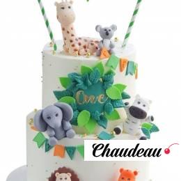 Торт многоярусный с животными №2074