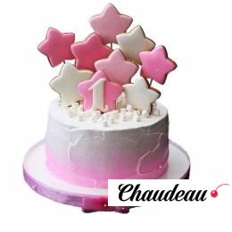 Торт на 1 год с пряничными звездочками №1183 Торт на 1 год с пряничными звездочками №1183
