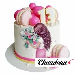 Торт на 13 лет с шарами №2805
