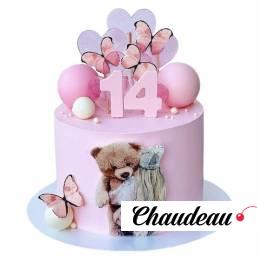 Торт с бабочками для девочки 14 лет №2938