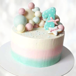 Торт с цветными шариками на годик TCSH013602 фото и оформление торта