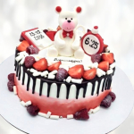 Торт фруктовый на первый день рождения TFPD013606 фото и оформление торта