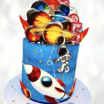 Торт юный космонавт на 5 лет TYUK013607 фото и оформление торта