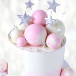 Торт звезды и шары на годик TZSH013614 фото и оформление торта