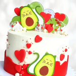 Торт авокадо-коты TA00013617 фото и оформление торта