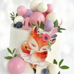 Торт лиса на годик TLG00013654 фото и оформление торта