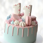 Торт с макаронс на 11 лет TM1L0013656 фото и оформление торта