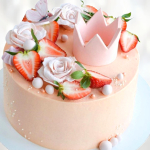 Торт пастельно-розовый TP00013669 фото и оформление торта