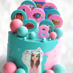 Торт девочка в пижаме единорога TDPE013674 фото и оформление торта