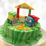 Торт с машинками мальчику на 2 года TMM20013695 фото и оформление торта