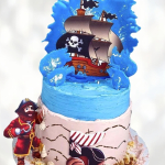 Торт пиратская тема на 5 лет TPT5013699 фото и оформление торта