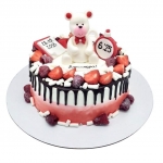 Торт на годик с фруктами №1397