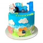 Торт на годик с Синим Трактором №1873