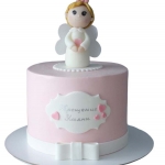 Торт на крестины девочки с ангелом №2485