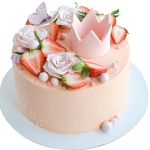 Торт нежно-розовый №1864