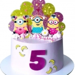 Торт с Девочками Миньонами №2579