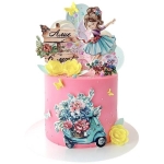Торт с девочкой и мопедом №2793