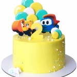 Торт с грузовиком и экскаватором №1930