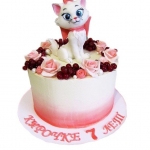 Торт с кошкой без мастики №1409