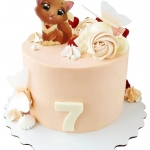 Торт с кошкой и цифрой №2110