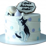 Торт с котом на день рождения №1939