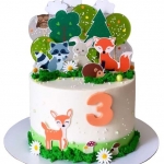 Торт с лесными животными №2276
