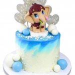 Торт с мамонтенком на льдине №2266