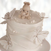 Торт бабочки на крестины TBK0013632 фото и оформление торта