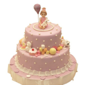 Торт с девочкой и зайкой №736