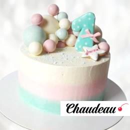 Торт с цветными шариками на годик TCSH013602 фото и оформление торта