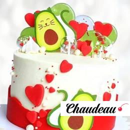 Торт авокадо-коты TA00013617 фото и оформление торта