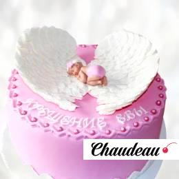 Торт крылья ангела на крестины TKAK013619 фото и оформление торта