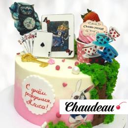 Торт Белый Кролик Алиса в стране чудес TBKA013640 фото и оформление торта