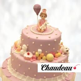 Торт девочка с зайчонком TDZ00013684 фото и оформление торта
