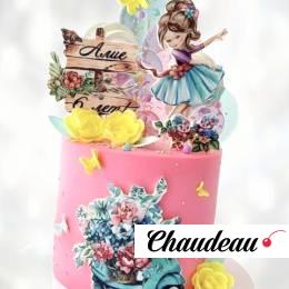 Торт девочка на мопеде TDM00013690 фото и оформление торта