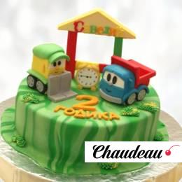 Торт с машинками мальчику на 2 года TMM20013695 фото и оформление торта