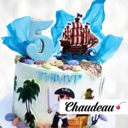 Торт корабль морских пиратов TKMP013696 фото и оформление торта