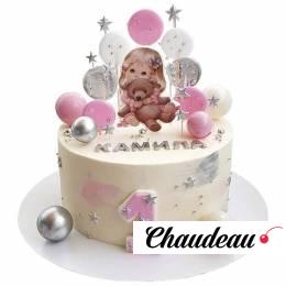 Торт с девочкой и мишкой на годик №2622 Торт с девочкой и мишкой на годик №2622