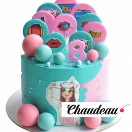 Торт с девочкой в костюме единорога №2334